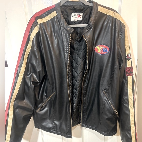 💫URBAN RAGS Men’s Motorcycle  PU leather Coat. RARE FIND/VINTAGE from the 80`s - Picture 3 of 12